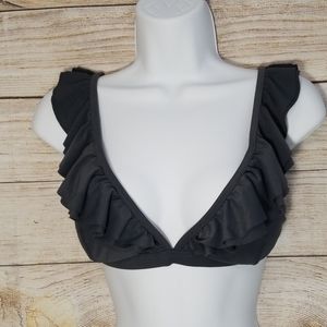 Michael Kors Cruise 2019 Gunmetal Gray Bikini Top